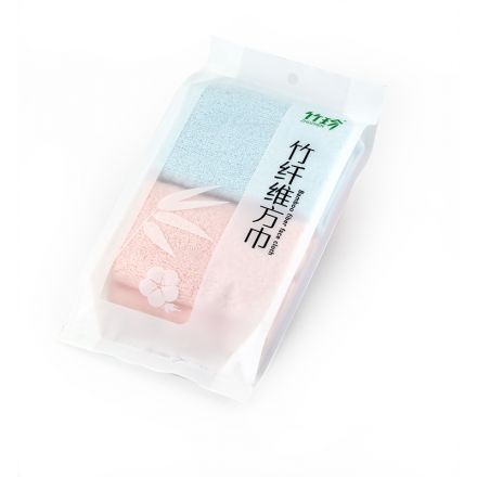 竹珍<sup>®</sup>竹纤维方巾（粉+蓝）2021