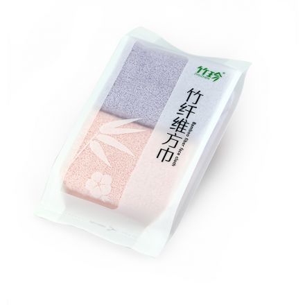 竹珍<sup>®</sup>竹纤维方巾（粉+紫）2021